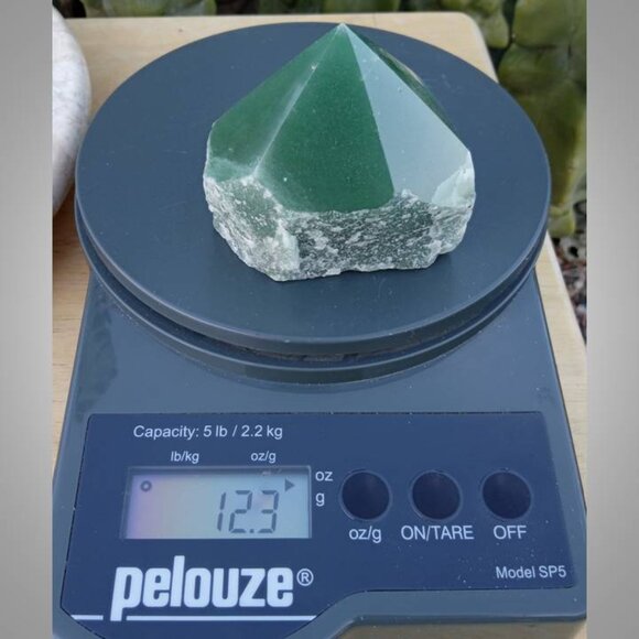 green AVENTURINE crystal rock mineral point : calmness PROSPERITY chakra 02 - Picture 6 of 6
